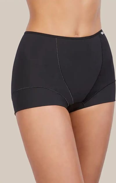 Dames corrigerende boxershort - Cherrie - Shapewear boxershort - Badstof kruisje - Zwart / S