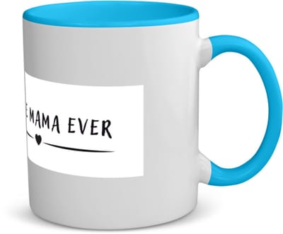 Akyol - beste mama ever koffiemok - theemok - blauw - Moeder - mother - leuk cadeau voor je moeder - 350 ML inhoud