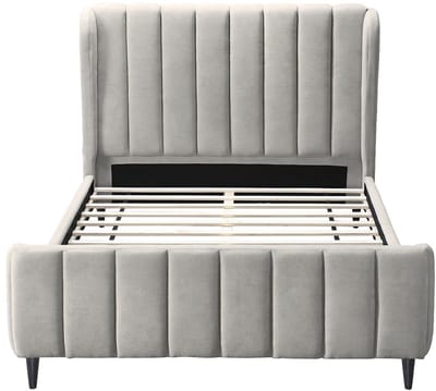 Vente-unique Bedframe stof lichtgrijs 160 x 200 cm CASAGOTI