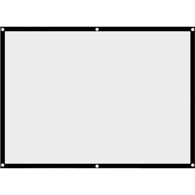 1 pièce Rideau de Projecteur Blanc Pliable Portable Sans Plis Écran de Projection 4:3 (100 pouces)