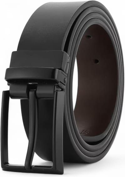 LOUD AND CLEAR® - Heren Riem - Leren Riem - Leer - Inkortbaar - Verstelbaar - Verstelbare Riem - Broekriem - Zwart - 120 cm