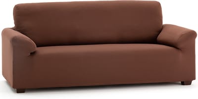 Belmarti® Bankhoes Anza - 130cm tot 160cm breed - bruin - Zachte, luxe stretchstof vormt moeiteloos naar je bank - Premium kwaliteit