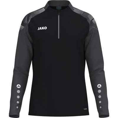 Jako Sonic Ziptop Heren - Zwart / Antraciet | Maat: L