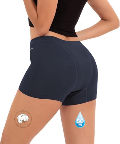 Menstruatieondergoed Dames - Hoge Taille - Veilig Genieten - Dubbele Lekvrije Bescherming - Absorbeert 50 ml - Zwart