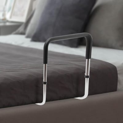 Bedhek - Nachtkastje handgreep - Veilig uit bed - Verstelbare hoogte - 90 cm lang - Zwart