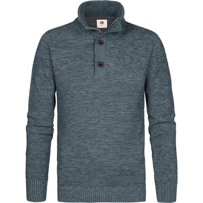 Petrol Industries - Heren Gemêleerde sweater millfield - Blauw - Maat M
