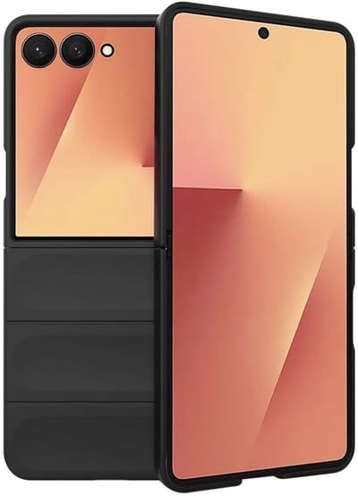 Hoesje geschikt voor Samsung Galaxy Z Flip 7 - Techsuit Magic Shield Silicone Back Cover - Zwart