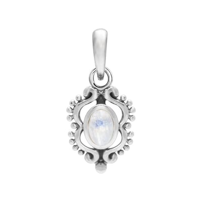 WeLoveSilver - fantasiehanger - zilver - maansteen - 925 sterling - 37mm