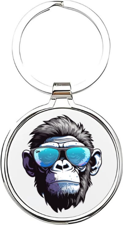 Akyol - Apen Sleutelhanger - aap - Dierenliefhebbers - Monkey - sleutelhanger van een aap - chimpansee - gorilla - jungle - cadeau voor dierenliefhebbers - aapje - maki - dierentuin - dieren - dierentuindieren - 4 x 7,5 CM