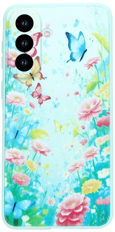 Casemania Backcover geschikt voor Samsung A57 – Print Bloemen Groen