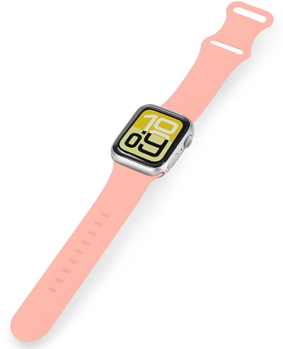 Horloge Bandje Geschikt voor Apple Watch 1, 2, 3, 4, 5, 6, 7, 8, 9, SE - 38/40/41 mm Bandje Siliconen Polsband - Siliconen Bandje Smartwatch - Oud Roze