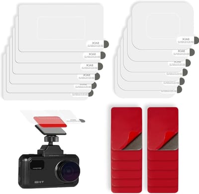 Bevestigingspads Set - Dubbelzijdig Plakstrips - Auto Camera Monteren - Met Anti-Statische Folie - 12 Stuks - Multicolor