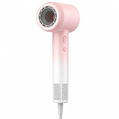 Haardroger - 1600 W - 110000 tpm snelheidsmotor zonder bladen - koude en warme lucht met 4 snelheden - roze verloop