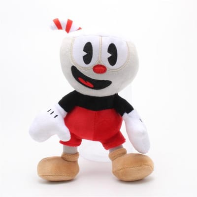 2 Stuks Cuphead Pluche Poppen Speelgoed Mugman Spel Poppen Speelgoed Avontuur Zacht Gevuld Pluche Voor Kinderen Verjaardagscadeau white