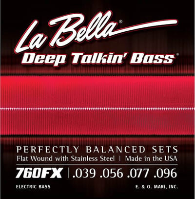 La Bella L-760FX Bassnaren Set Stainless Steel Flatwound Extra Light (039-096)