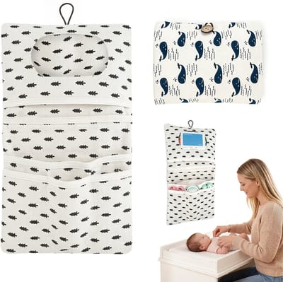 2-in-1 Luiersorteerder & Toilettas — Compacte Luiertasje / Opbergtas voor Luiers — Draagbare Reisorganizer — Handig voor moeders onderweg om luiers, lotions, babydoekjes en andere babybenodigdheden in op te bergen — 37 x 22 cm