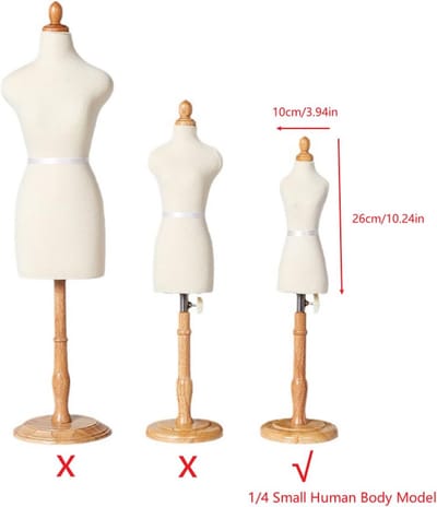 Paspop Torso Hout - Kleding Display - Kleding Ontwerpen - Stabiele Houten Basis - Klein - Lichtbruin