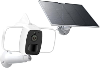Draadloze Beveiligingscamera - Buiten Camera - Huis Beveiliging - 10000mAh Batterij - IP66 Waterdicht - Wit