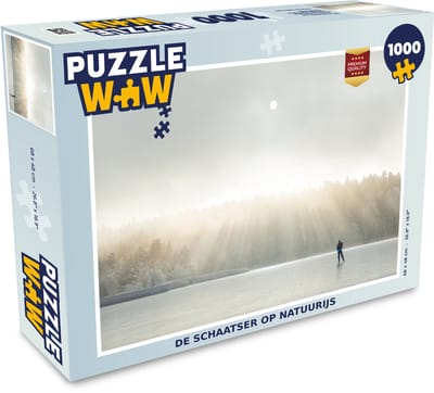 Puzzel De schaatser op natuurijs - Legpuzzel - Puzzel 1000 stukjes volwassenen