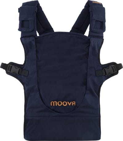 Moova Original draagzak - Draagzak - Baby Draagzak - Draagzakken - Draagdoek - Buik-Heup-Rug drager - Blueberry Blue - Marine blauw