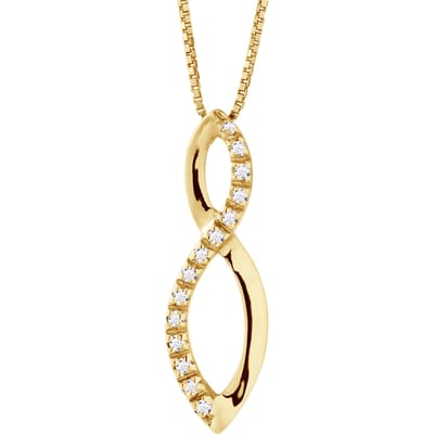 INFINITY Ketting Diamonds 0.080 Cts Yellow Gold