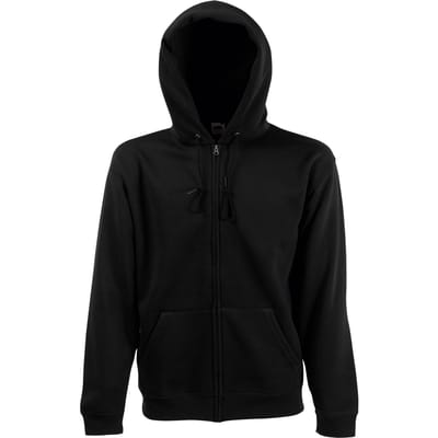 Fruit Of The Loom Heren Sweatshirt Met Capuchon (Zwart)
