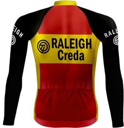 Retro Wielershirt Lange Mouwen TI-Raleigh Rood - REDTED - 5XL