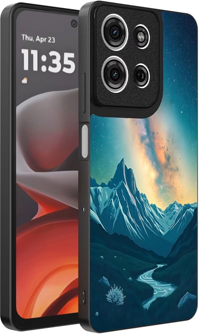 Smartphonica Telefoonhoesje Geschikt voor Motorola Moto G15 met Sterrenhemel Opdruk - TPU Backcover Case With Space And Milkyway Design geschikt voor Motorola Moto G15