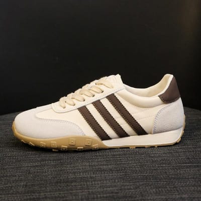 Leren Retro Duitse Trainingsschoenen Dames Lente Zomer Nieuwe Platte Zool Schoenen Ademende Casual Sportschoenen Forrest Gump Schoenen 40 white