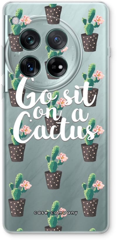 Case Company® - Hoesje geschikt voor OnePlus 12r hoesje - Cactus quote - Soft Cover Telefoonhoesje - Bescherming aan alle Kanten en Schermrand