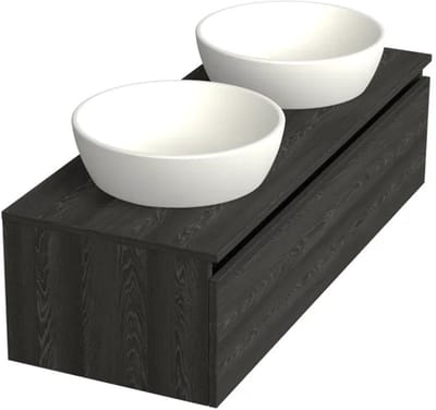 Dutchline Badmeubel Onderkast – Lumiere – 120x46cm – 1 Lade – 2 Uitsparingen