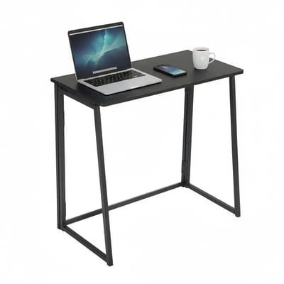 Dailygoods- Inklapbaar Bureau 80 x 40 x 74 cm - Ruimtebesparende Klaptafel - Laptoptafel - PC-tafel - Stabiel Stalen Frame - Krasbestendig en Slijtvast