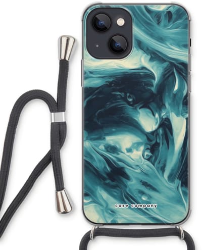 Case Company® - Hoesje met koord geschikt voor iPhone 13 hoesje met Koord - Dreaming About Whales - Telefoonhoesje met Zwart Koord - Bescherming aan alle Kanten en Over de Schermrand