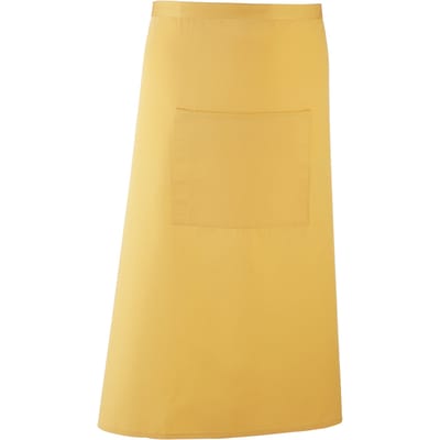 Premier Unisex Kleuren Barschort / Werkkleding (Lange Continentale Stijl) (Pakket van 2) (Zonnebloem)