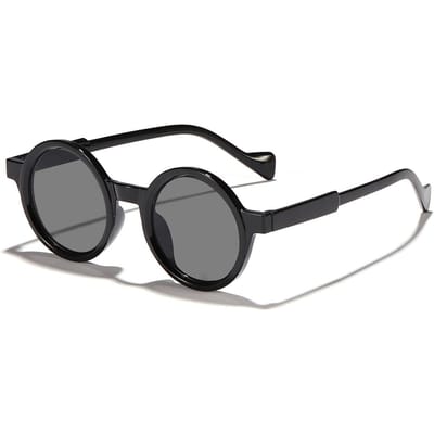 Kleurrijk Vintage Retro Rond Frame Constructie Zonnebril Mode Stijlvol Mode Regenboog Kleurverloop Dames Volwassenen Mannen Volwassenen gray