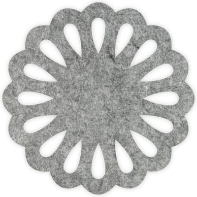Druppel vilt onderzetter - Gemeleerd grijs - 6 stuks - ø 10 cm Rond - Glas onderzetter - Cadeau - Woondecoratie - Woonkamer - Tafelbescherming - Onderzetters Voor Glazen - Keukenbenodigdheden - Woonaccessoires - Tafelaccessoires