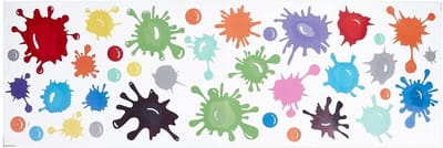 Allecto - Verf Splatter Muurstickers - Creatieve Wanddecoratie - Multicolor - PVC Vlek Ornament - Geschikt voor Kunstkamer en Slaapkamer - 1 Vel