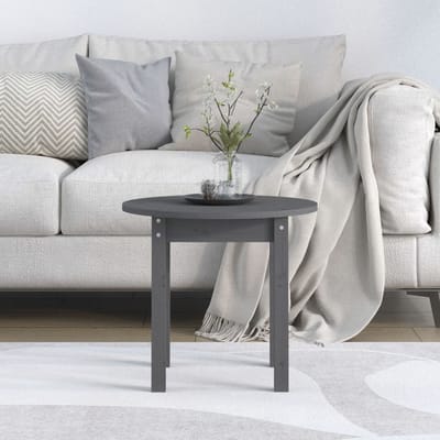 vidaXL - Salontafel - Ø - 45x40 - cm - massief - grenenhout - grijs