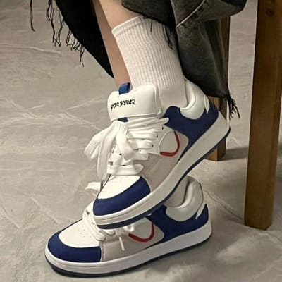 Retro Guochao Schoenen Lage Casual Schoenen Sport Skateschoenen Heren- en Damesmode 40 koningsblauwe kleur