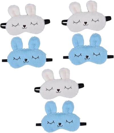Pluche Slaapmasker - Oogmasker Konijn - Diepe Slaap - Volledige Lichtblokkering - 19x10cm - Blauw