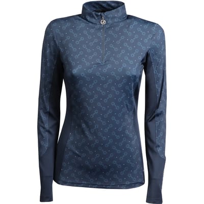 Harry's Horse Trainingsshirt Harry's Horse Just Ride Retro Donkerblauw - XL