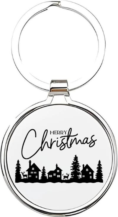 Akyol - merry christmas Sleutelhanger - Kerstmis - kerstliefhebbers - kerst - feestdagen - kerstcadeau - kerstcadeautje - kerstdagen - dennenboom - sneeuw - fijne feestdagen - kerstfeest - christmas - - 4 x 7,5 CM