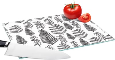 Glazen Snijplank - 28x20 - Kerstboom - Vintage - Kerst - Design - Snijplanken Glas