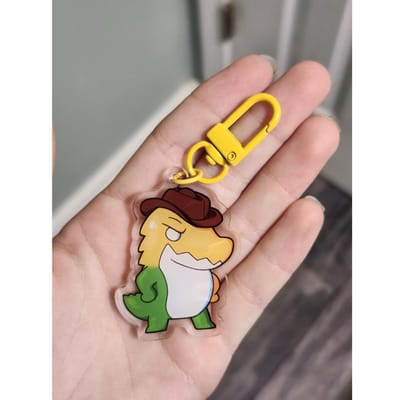 Anime Perifere Acryl Sleutelhanger voor Digital Circus Pomni Jax Ragatha Gangle Kinger Zooble Caine Gummigoo Rugzak Hanger Cadeau beige