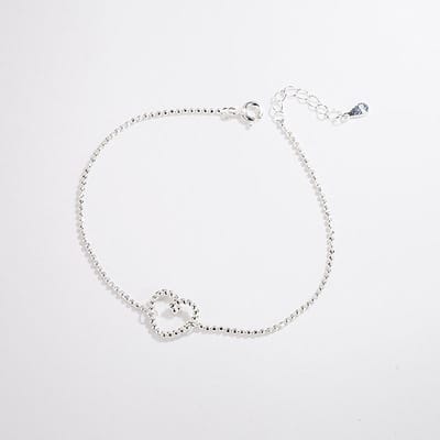 Niche 925 sterling zilver Koreaanse eenvoudige twist liefde armband meisje vriendinnen cadeau handaccessoires white