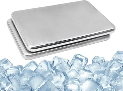 Koelblokken Roestvrij Staal - Herbruikbare ijspacks - Buitenactiviteiten Koelen - Compact en Duurzaam - 17.6 x 11.6 cm