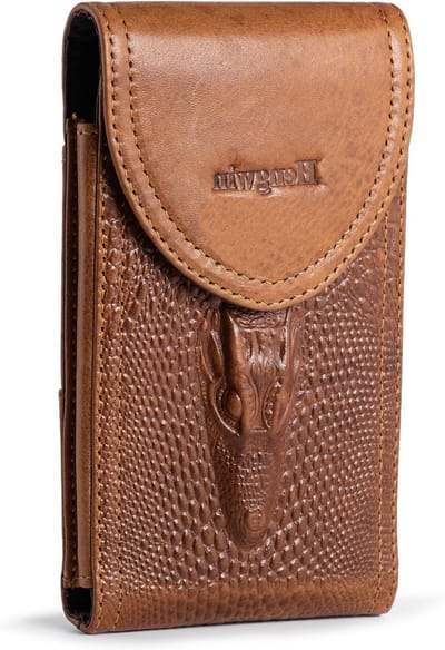 Leren Smartphone Wallet en Kaarthouder voor iPhone en Samsung, Geschikt voor Diverse Modellen, Inclusief Muntzak en Fanny Pack Functie