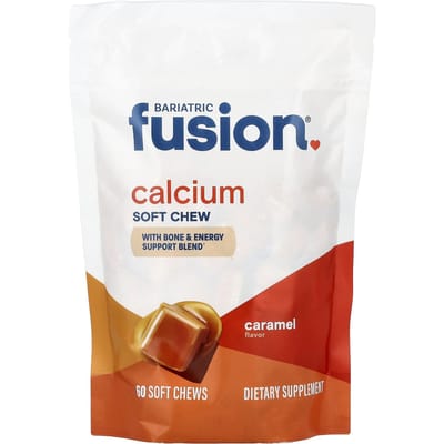 Bariatric Fusion, Calcium Zachte Kauwsnoepjes, Karamel Smaak, 60 Zachte Kauwsnoepjes