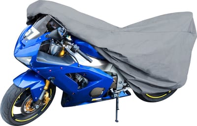 Walser Premium Motorzeil M - Motorzeil gemaakt van robuust PVC - Motorfietsgarage waterdicht - 215x95x120 cm grijs