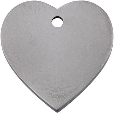 Red Dingo Hondenpenning titanium - maat S - hart 2.05 cm x 2.03 cm